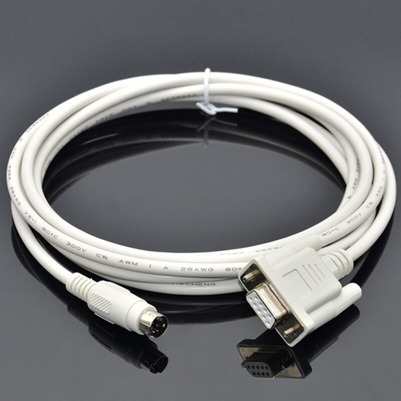 Serial Cable QC30R2 Suitable RS232 Q Series PLC Programming Data Cable DB9 9pin Female Round DB 8 pin
