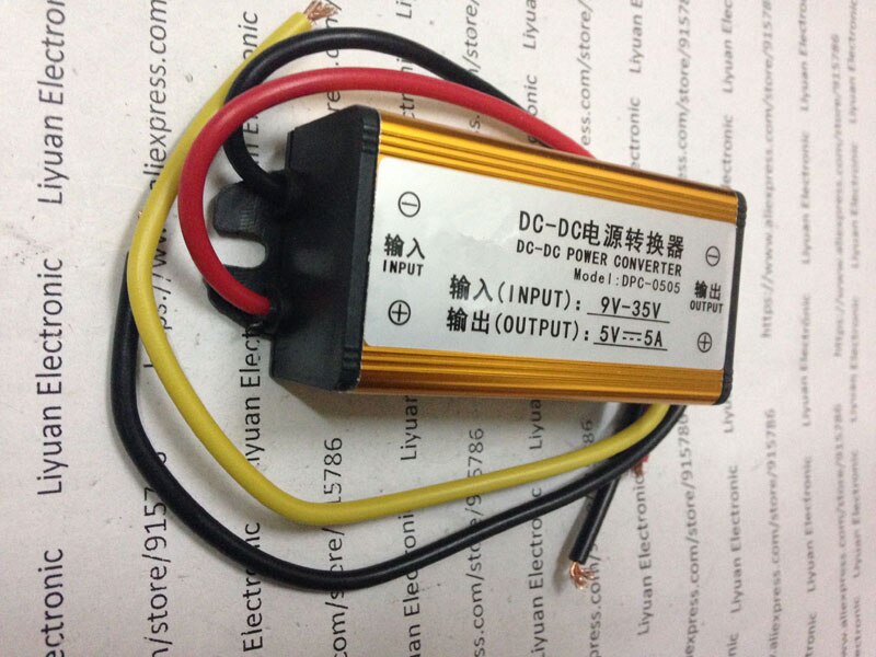2pcs LED car display power converter / 12V to 5V 24V to 5V 24V to12V 5A DC-DC converter