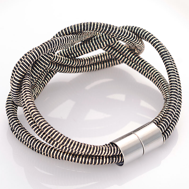 Minbsp Trendy Fashion intrecciato cavo a strisce nodo grande infinito chiusura magnetica bracciale con ciondolo per bracciali da donna regali gioielli