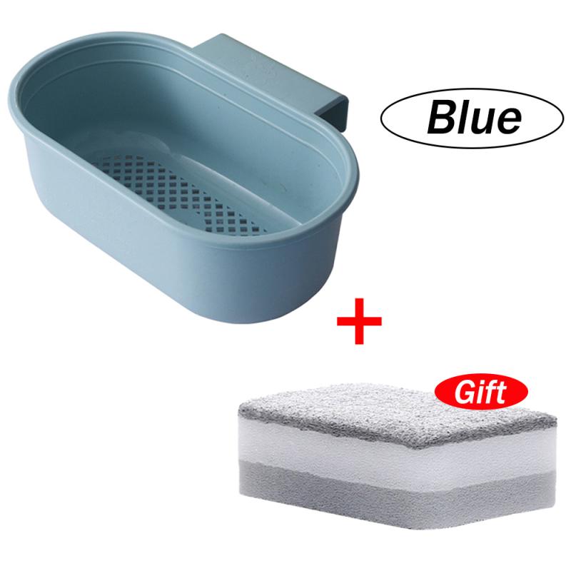 Cesta de drenaje de plástico para el hogar, soporte ajustable para fregadero de cocina, esponja de jabón, cesta colgante, bolsa de escurridor, accesorios de cocina: Gris