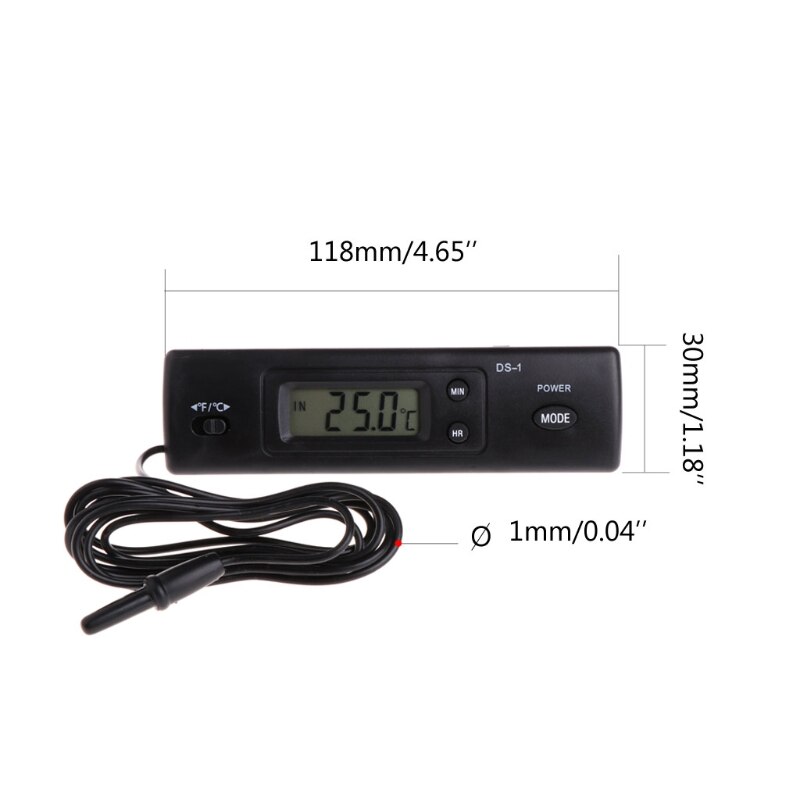 Digital Fish Tank Aquarium Thermometer Terrarium Inside & Outside Temperature
