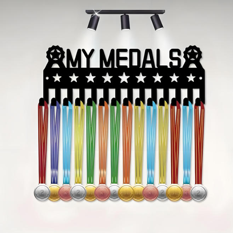Medal Display Hanger, Metal Wall Hanging Rack, Key Hook, Tie, Suitable for Sports Awards, Decorative Medals