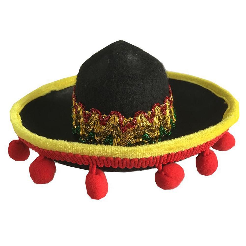 Mini kæledyr hund solhat strand fest stråhat hund mexicansk stil hat til hunde og katte sjovt halm sombrero hat tilbehør: B