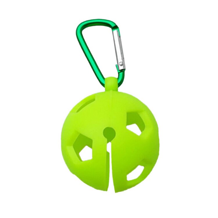 Draagbare Lichtgewicht Duurzaam Siliconen Golfbal Houder Carrier Met Snap Clip Haak Voor Enkele Golfbal Geel/Groen/rosy