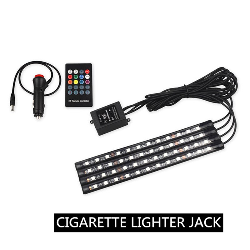 marque generique - Voiture LED Bande Lumière, 4 Pièces Multicolore