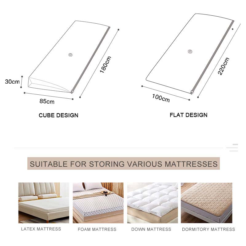 Home Use Latex Mattress Vacuum Bag Foldable Packing Storage Compression Bag for Memory Foam Ventilated Mattress Toppers and Pad
