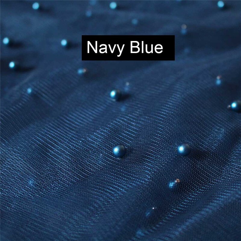 Champagner Perle Hochzeit Schleier mit Kamm Eine Schicht Braut Schleier mit Perlen SchöNe Braut Schleier Hochzeit Zubehör: Marine Blau / 120 CM