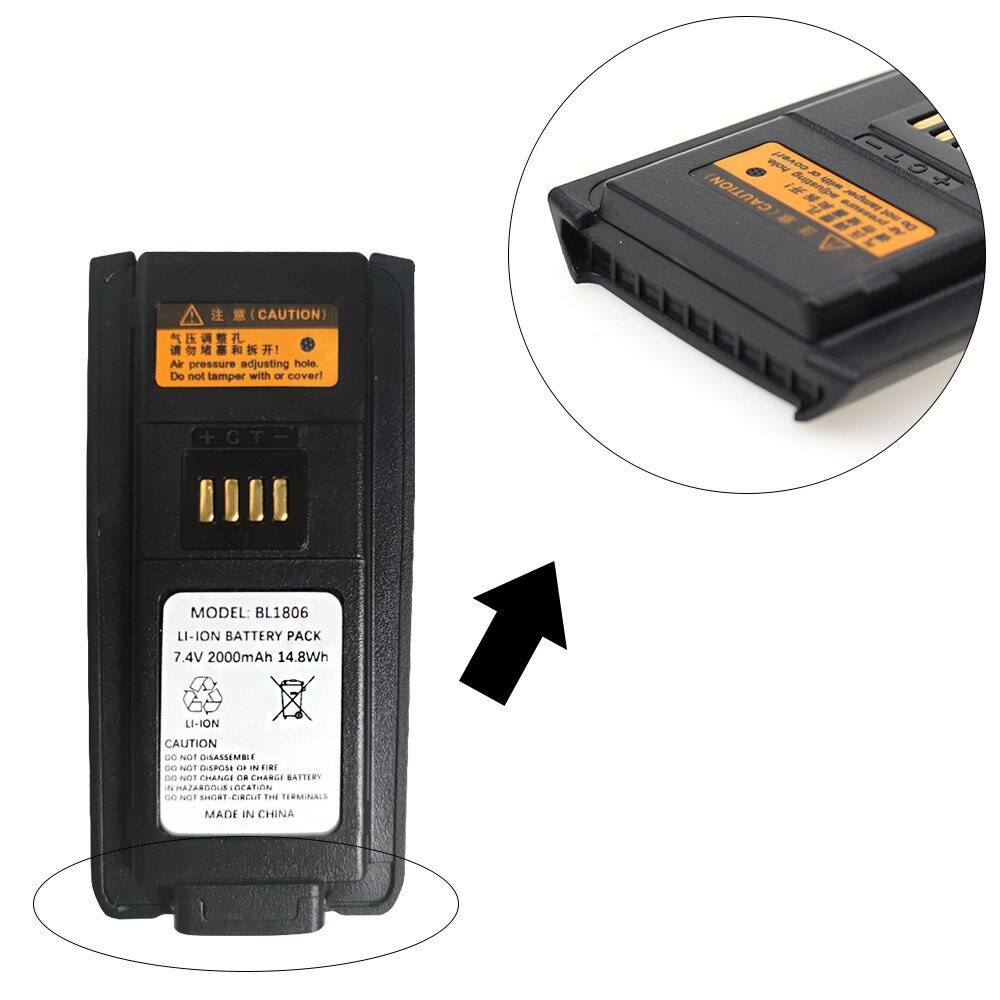 2000mAh HYT BL1806 BL2505 Batteria Per Hytera HYT PT580 PT580H PT580H Plus Two Way Radio Batteria