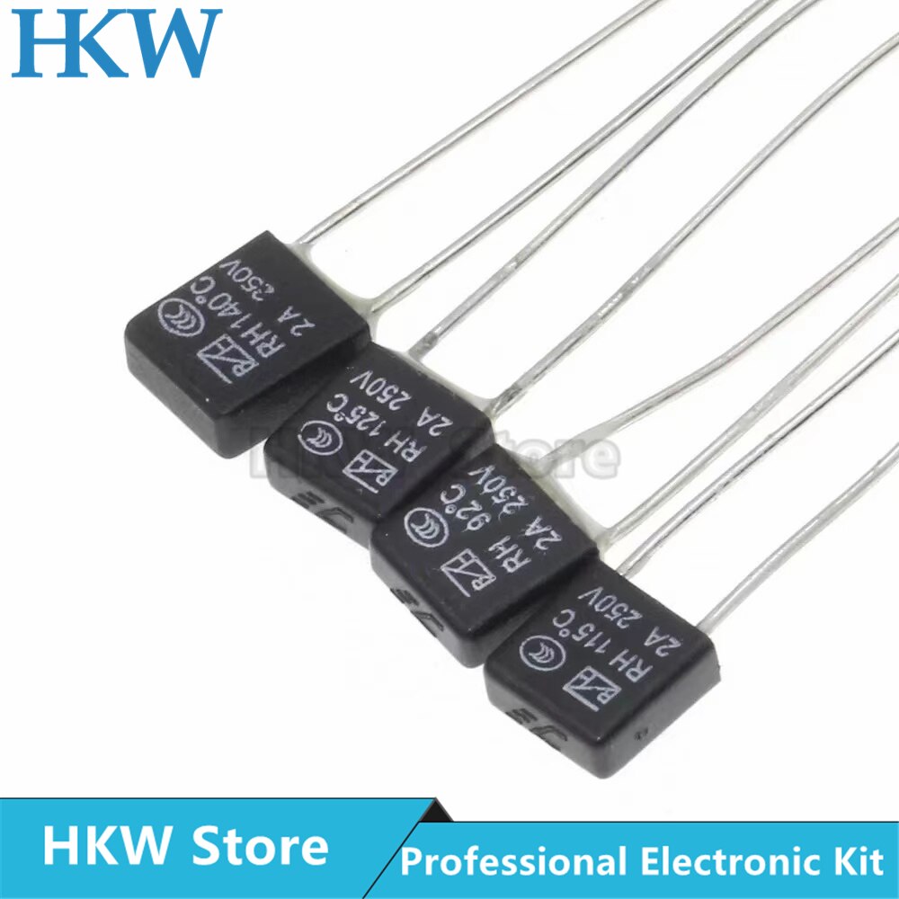 Temperature Fuse Fan Motor 2A 250V RH 92 95 102 105 110 115 120 125 130 135 140 145 150 degree LED Thermal Fuses Fusiable