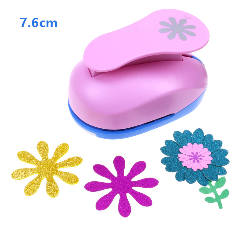 5/8 &quot;-3&quot; Chrysant Craft Punch Perforator Eva Foam Puncher Kids Daisy Foam Papier Maker Scrapbooking Stoten embossing Apparaat: 76mm