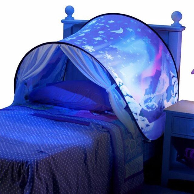 Children Fantasy Dream Tents Dinosaur Island Space Foldable Bed Tents Camping Hiking Christmas with led lights