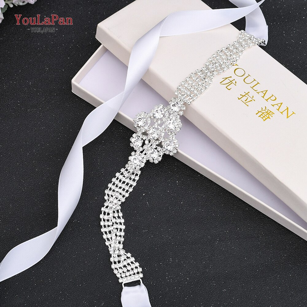 YouLaPan S98 Bling Bridal Belt Rhinestone Wedding Belt Dress Belt Luxury Dress Accessories Wedding Dress Accessories
