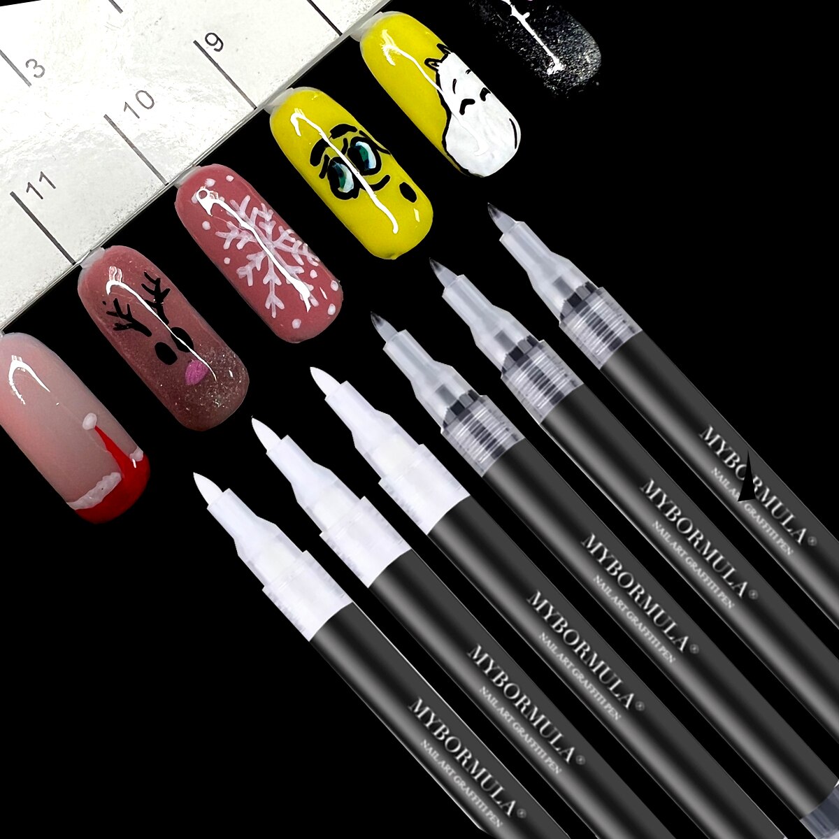 1Pcs/2Pcs Fast Dry Nail Art Grafische Pen Tekenen Schilderen Tool Liner Nagellak Nail Art Nail Art borstel Acryl Pen Accessoires