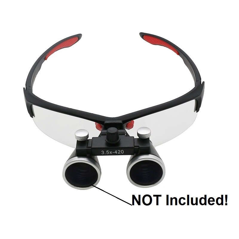 Tandheelkundige Loepen Accessoires Anti-Fog Glas Met Schroefgatframe Abs Bril Voor Binoculair Vergrootglas