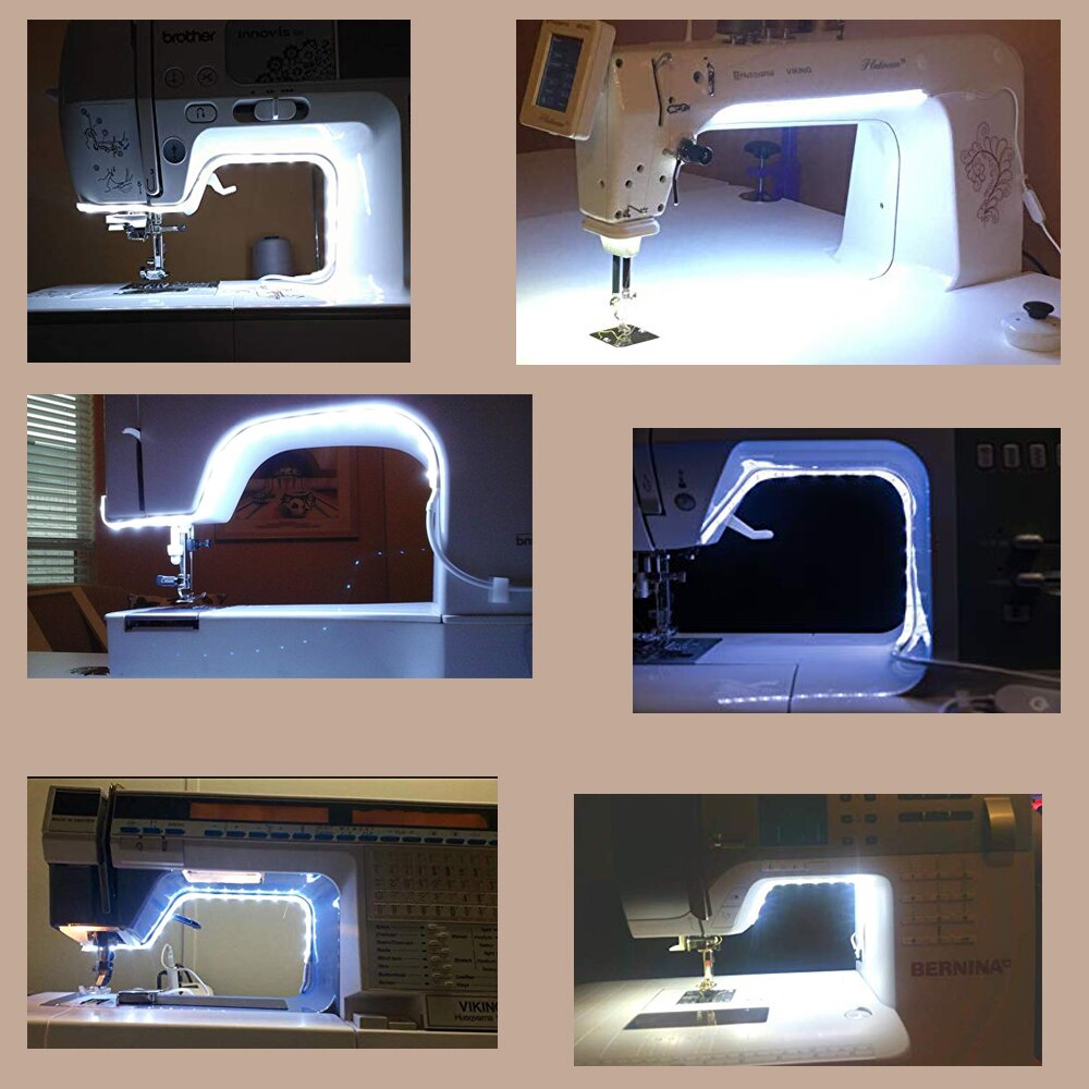 Justerbar lysstyrke symaskine led lamper multifunktionel fleksibel arbejdslampe magnetisk sylys til boremaskine drejebænk