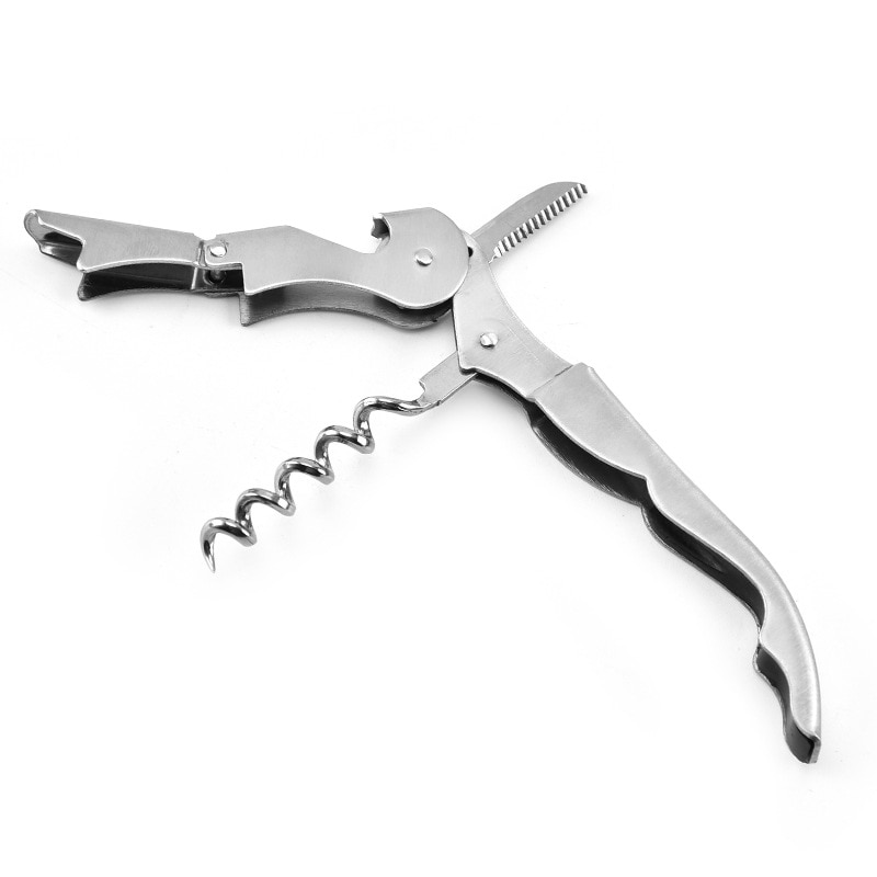 Zilver Wijn Flesopener Multifunctionele Draagbare Schroef Corkscrew Bier Flesopener Bar Accessoires