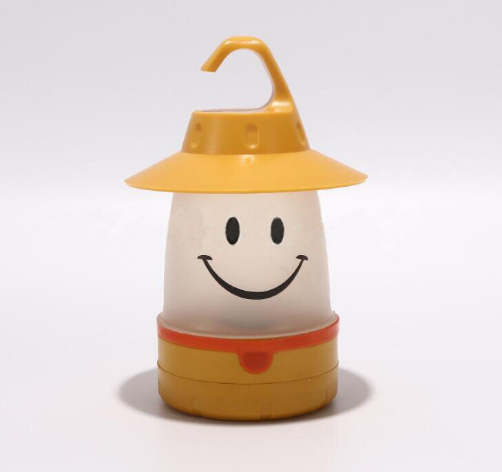 Moving Table Lamp for Party Indoor Outdoor , Smile lantern Smile Face Portable LED Night Light: Yellow