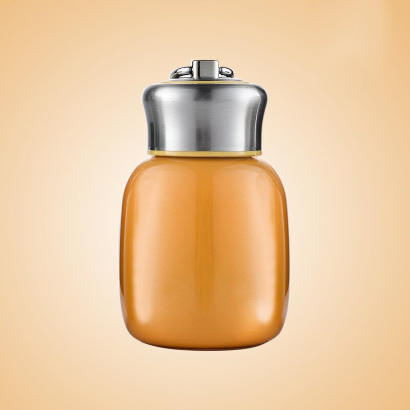 Draagbare 200Ml Mini Thermos Thee Thermoskan Mooie Roestvrijstalen Thermische Kop Mok Koffie Water Fles Water Reizen: orange red
