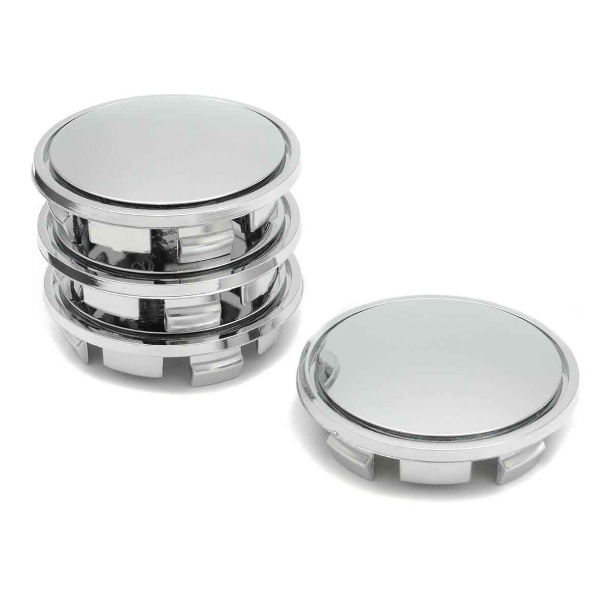 4 Stuks 65Mm Auto Wiel Center Hub Caps Universele Velg Cap Cover Chrome