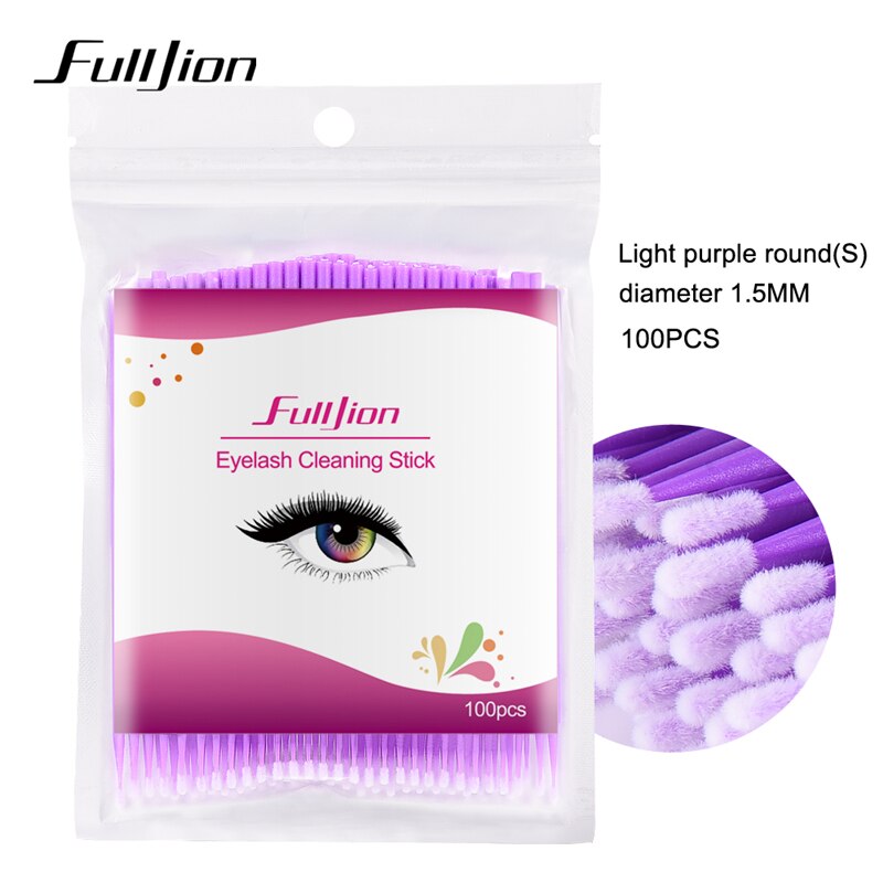 FULLJION 100 stks/zak enten wimper staafwisser speciale wattenstaafje tip lash remover schoonmaken wattenstaafje tattoo wattenstaafje: 03