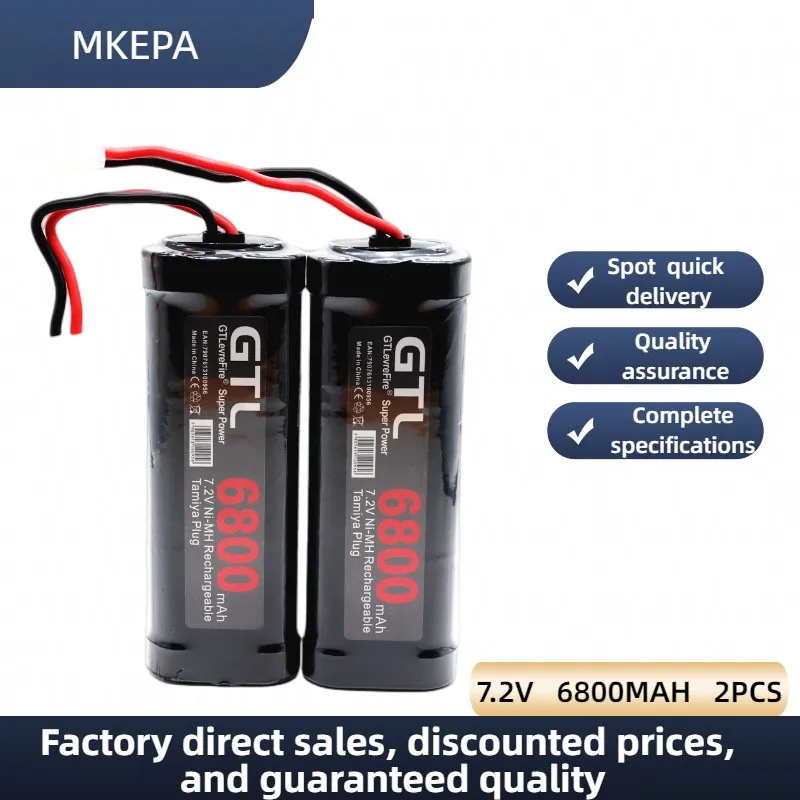 Neue 7,2 V Batterie 6800 mAh NiMH Batterie Pack RC Auto Lkw Bugibot Tank ni mh Batterias Grau Abendessen netzteil