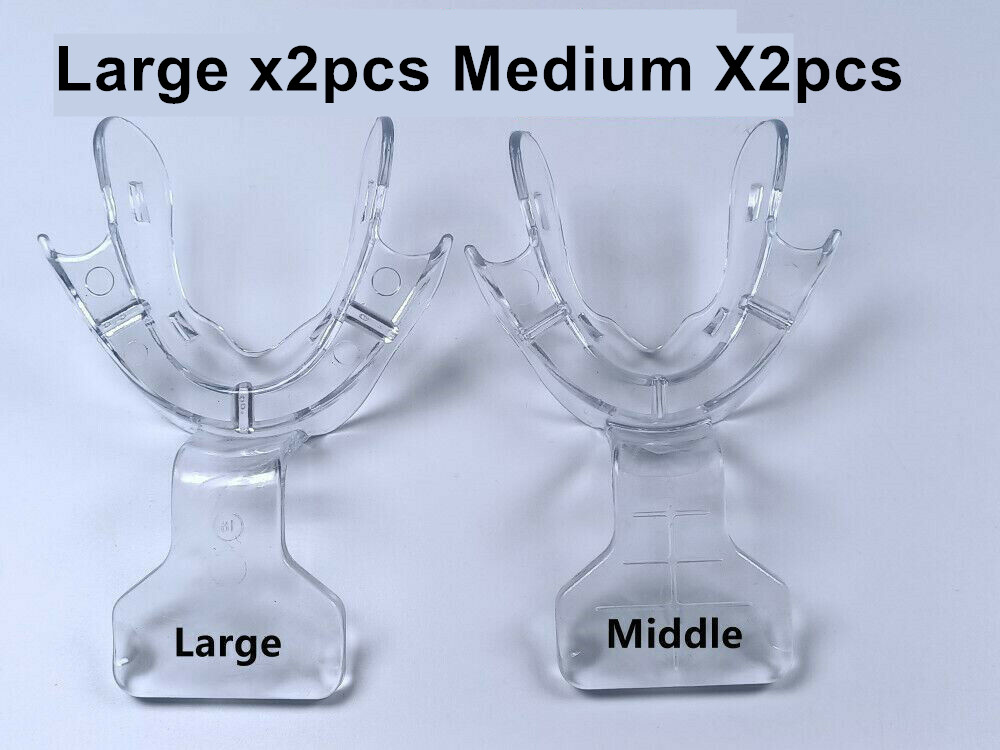 18Pcs/2Pc Dental Impression Trays Frame Cut Back Edentulous Jaw Dental FCB Repeated Use Denture Made Teeth Mouth Tray: 4Pcs LX2 MX2