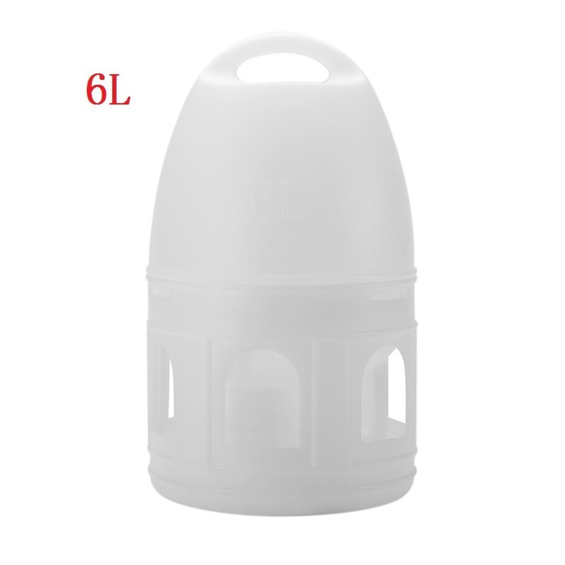Abreuvoir en plastique blanc avec poignée, Pigeons oiseaux, accessoires distributeurs d'eau, Pot conteneur en plastique 1L/3L/6L: 6L
