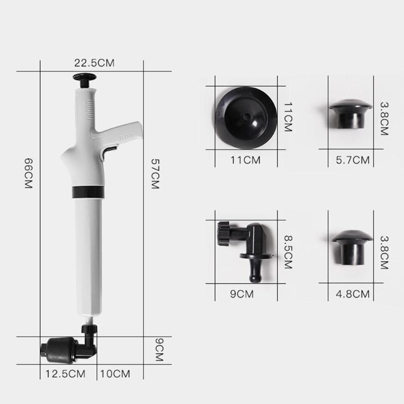 High Pressure Air Drain Blaster Clog Dredge Clogged Remover Toilet Plunger Bathroom Kitchen Sink Drain Blaster