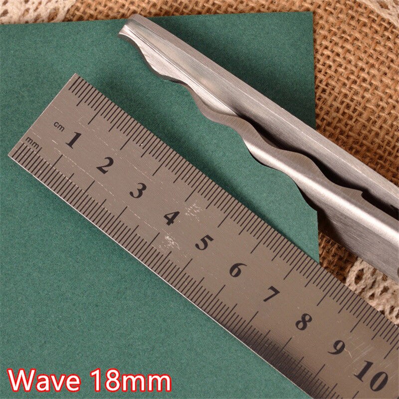 Rvs Kartelschaar Steel Professionele Ambachten Dressmaking Zig Zag Cut Schaar Naaien Schaar Stof: Wave 18mm