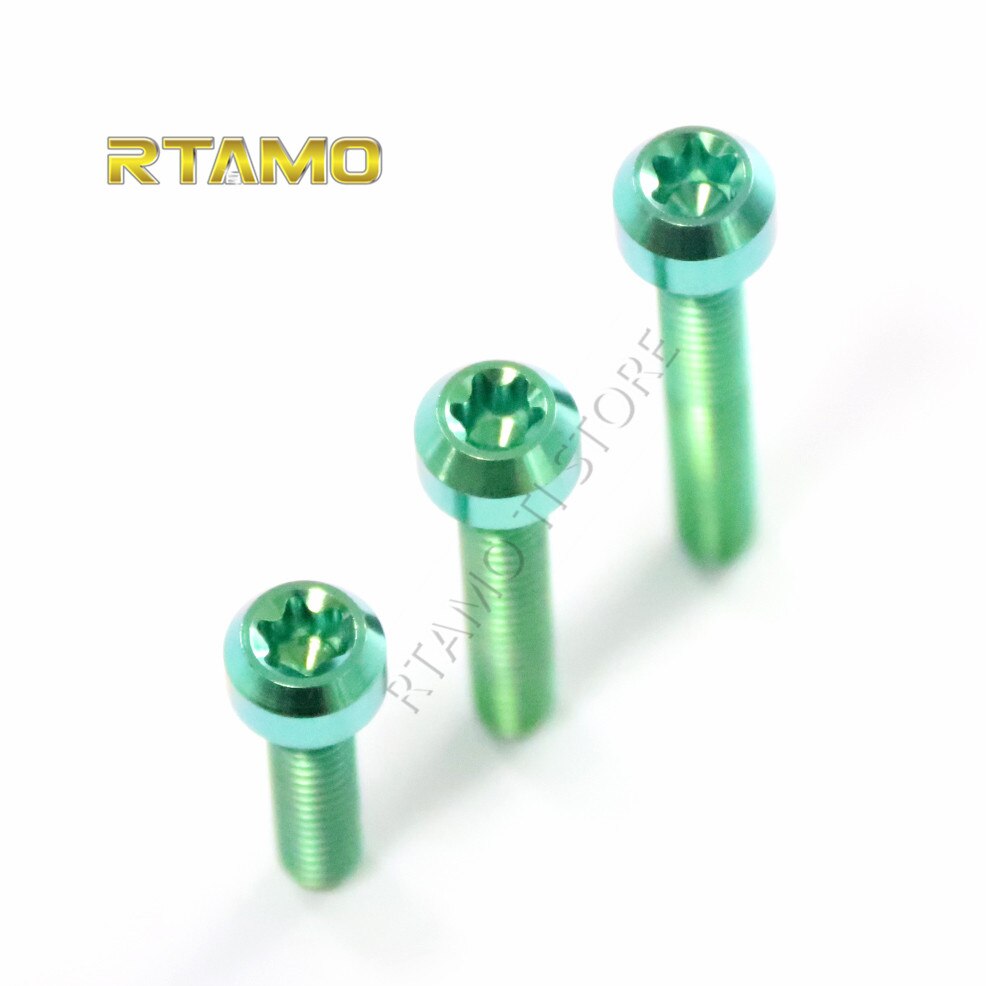 Titanium Bolts M4X15/20/25mm Torx Head Cap Stigma Screws for Car,Bicycle and Motorcycle Parts: Green / M4X15