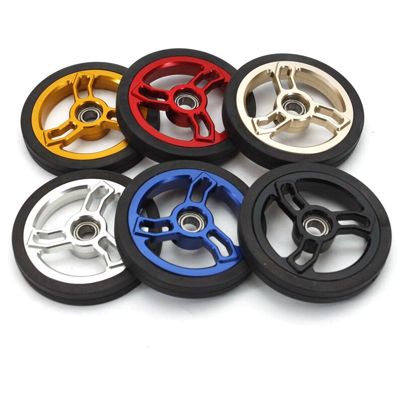 Aceoffix 1pair 56mm Easywheel for Brompton Accessories Easy Wheel 2022 Aluminum Alloy Ultralight 48g