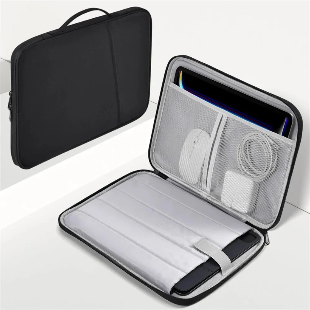 High-Capacity Waterproof Tablet Data Cable Bag Tablet Sleeve Bag For iPad Pro 12 9 11 13 inch Pouch iPad 10th 9th 8th 7th: black