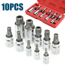 10pcs XZN 12 Point MM Triple Square Spline Bit Socket S2 Steel 4-18mm Tool Set Point Sockets