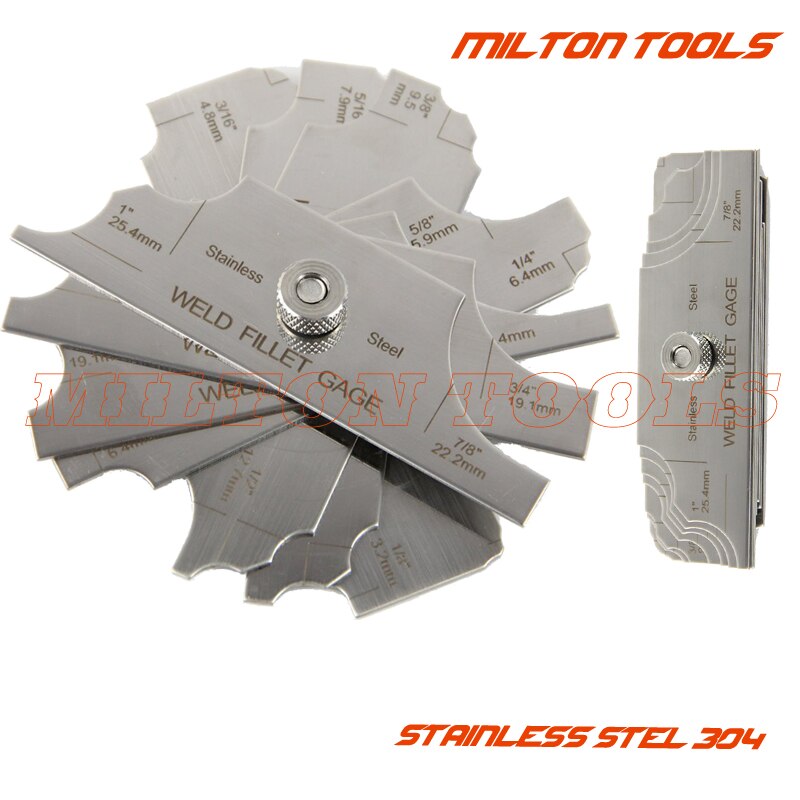 MG-11 metric inch Cam type weld gauge 7piece Fillet Type Master Weld Gauge Weld fillet gage Fillet Gage inspection welding gauge