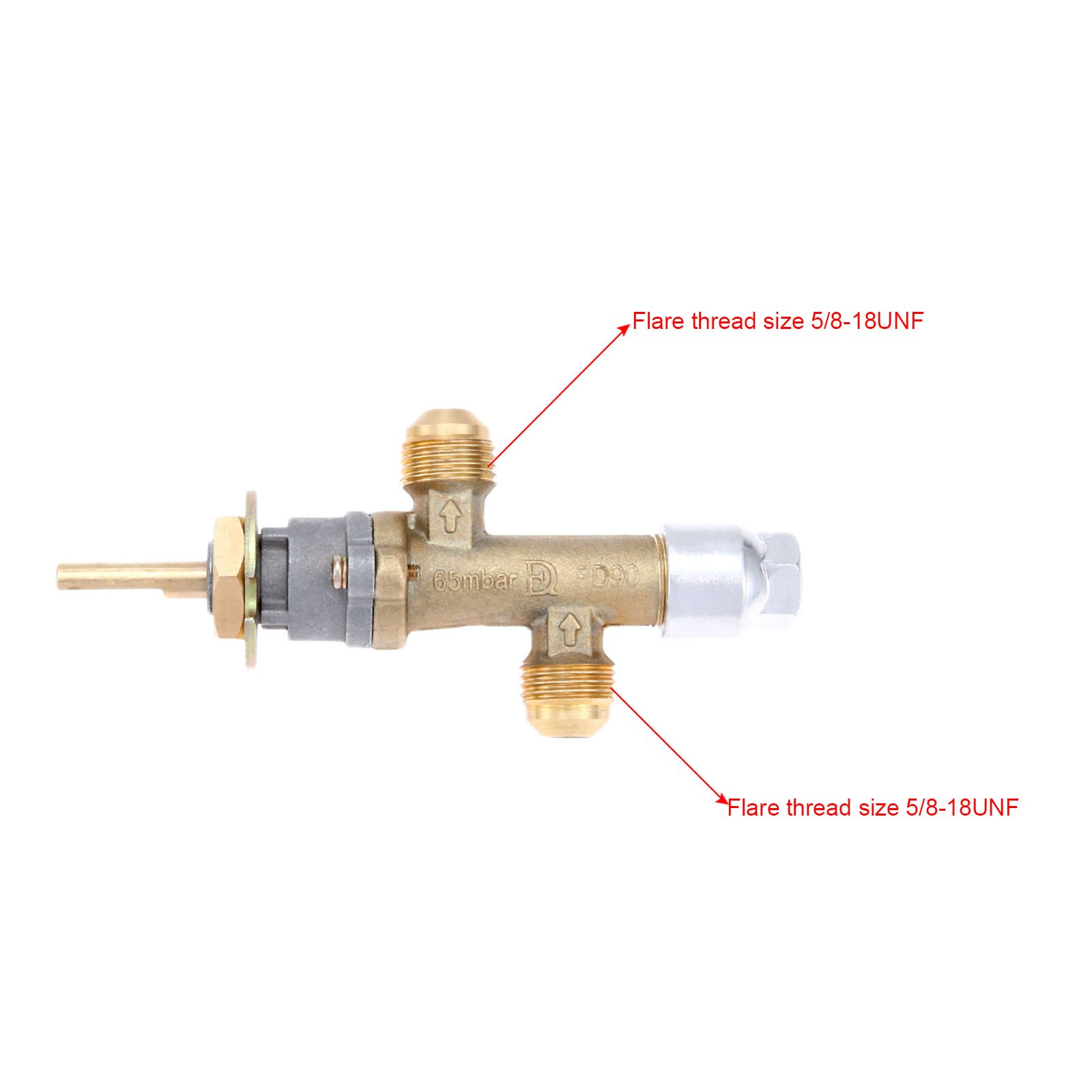 Gas Control Valve Propane Fire Pit Flame Failure Safety Valve with Inlet & Outlet for Gas Grill Heater Fireplace Parts