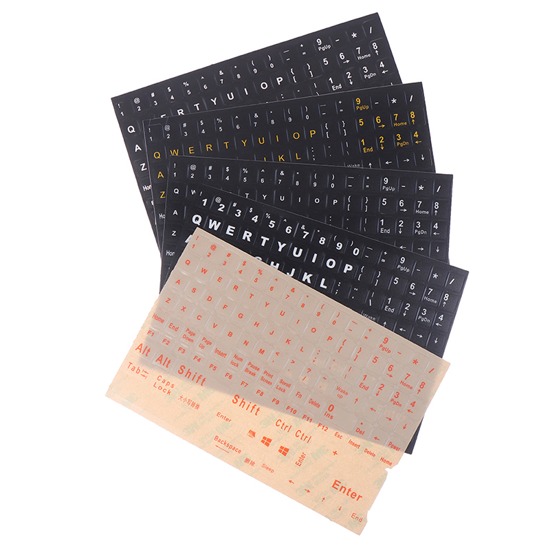 English Full 120 Keys Matte Standard Waterproof Keyboard Stickers Layout Letter Alphabet 10-17" Desktop Laptop Accessories