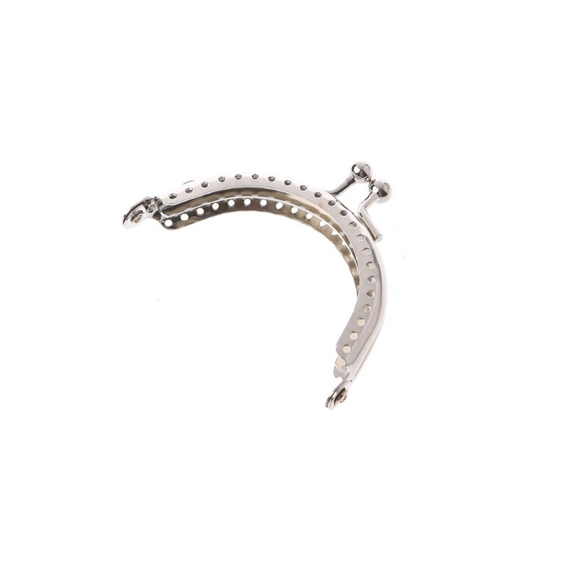 Fermoir en métal 6.5cm, 1 pièce, pour pochette, porte-monnaie, couleur argent, directe