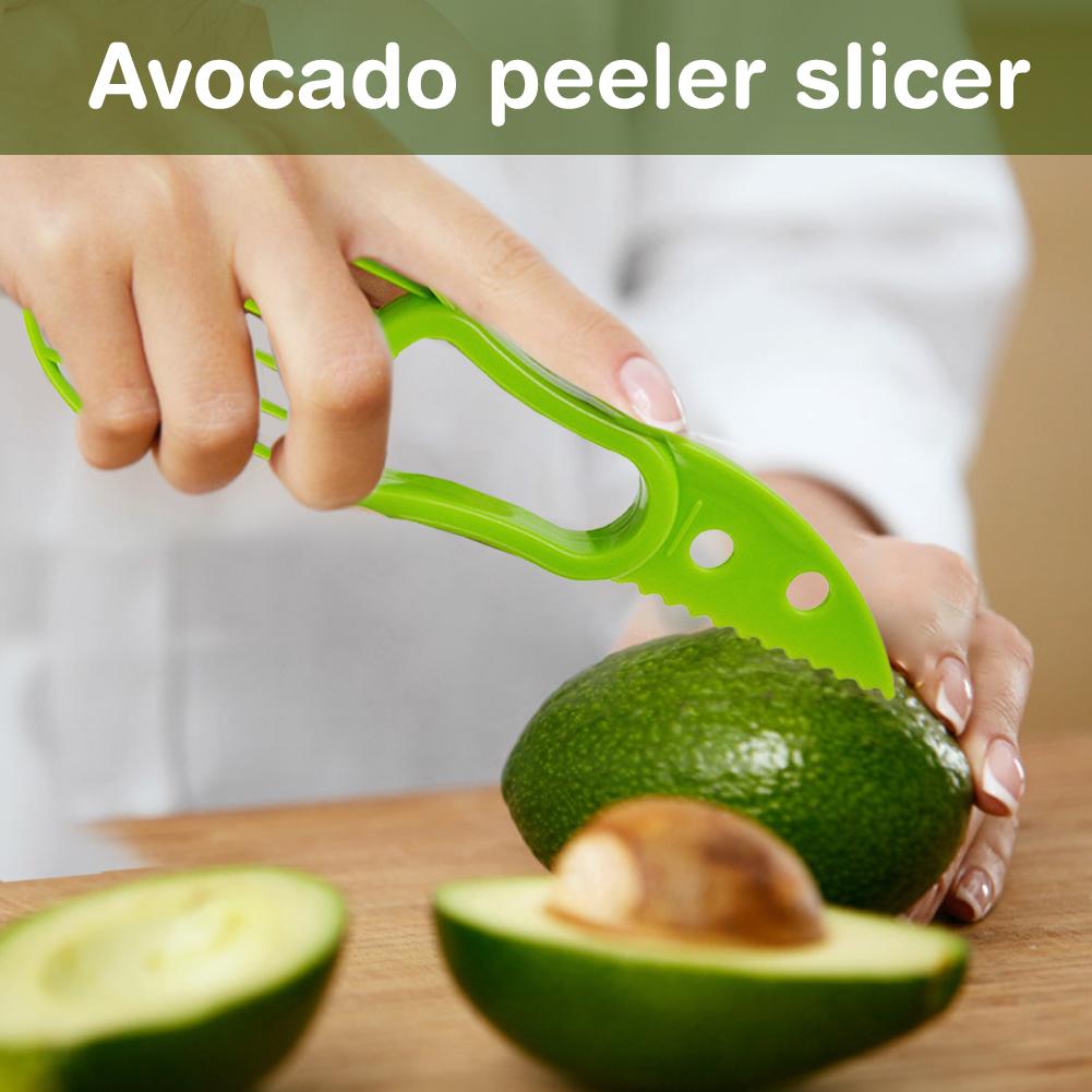 Avocado Dunschiller 3 In 1 Multifunctionele Duurzaam Plastic Avocado Slicer Cutter Fruit Groente Splitter Keuken Gereedschap