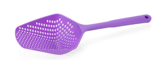 Palas de cocina creativas, colador de alimentos, cuchara de nailon, utensilios de drenaje, colador grande, filtro para sopa, accesorios de cocina para el hogar: Morado