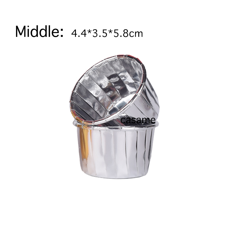 50pcs Middle size Newspaper Style Cupcake Liner Baking Cup For Wedding Party Tulip Muffin Cupcake Paper Oilproof Cake Wrapper: Gold