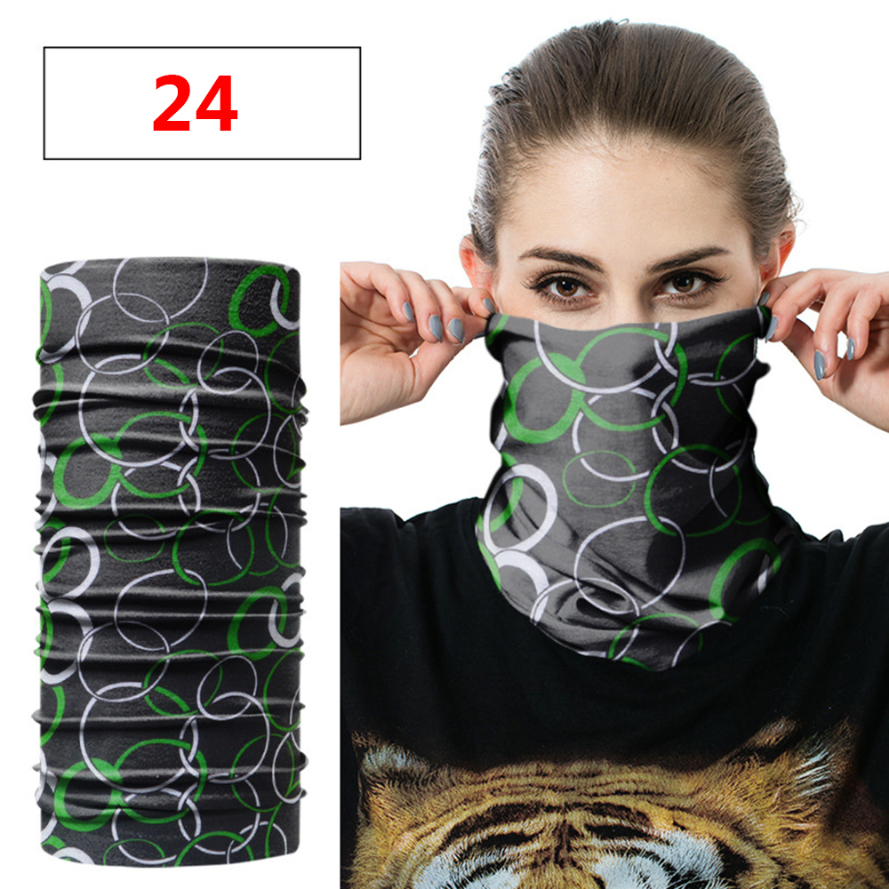 Unisex Tulband Magische Sjaal Outdoor Sport Fiets Riding Hoofdband Hoofddeksels Bike Cycling Bivakmuts Hals Cover Bandana Gezichtsmasker: 24