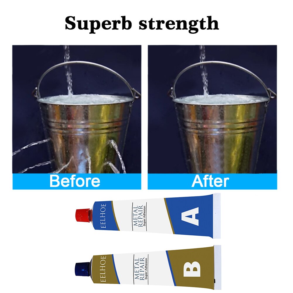 2pcs Glue Iron Steel Radiator Metal Repair Water Tanks Strong Toughness Electric Portable Leakage Adhesive Sealant