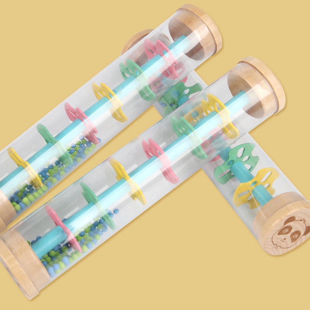 Juguete musical de lluvia para niños, Bola de tubo de sonido, reloj de arena, instrumento de percusión, educativo para bebé, juguete de sonido