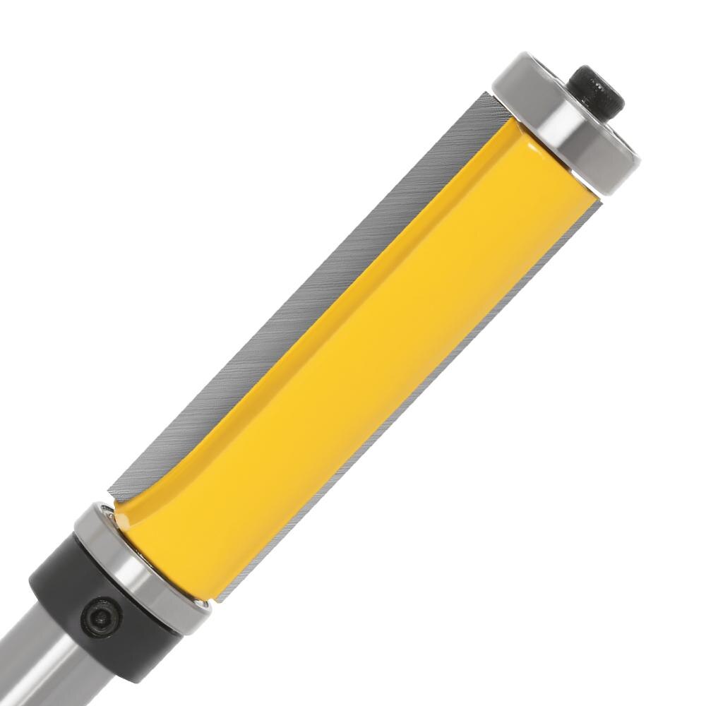 Fresa de mango de 1/2 &quot;, 12,7 MM, 12MM, tallado de madera, enrutador de corte al ras, broca de rodamiento superior e inferior, 1-1/2&quot; H, corte para carpintería, 1 ud.
