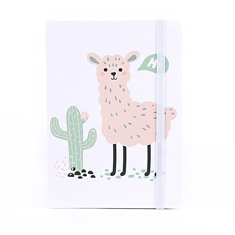 A7 bleu clair belle bande dessinée bébé alpaga cahier quotidien pour enfants bloc-notes mignon papeterie bureau fournitures scolaires: 2