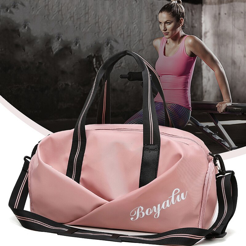 Saco de ginásio esportes feminino separação seca e molhada sapato posição formação yoga saco grande capacidade sacos viagem mão bagagem pacote homem
