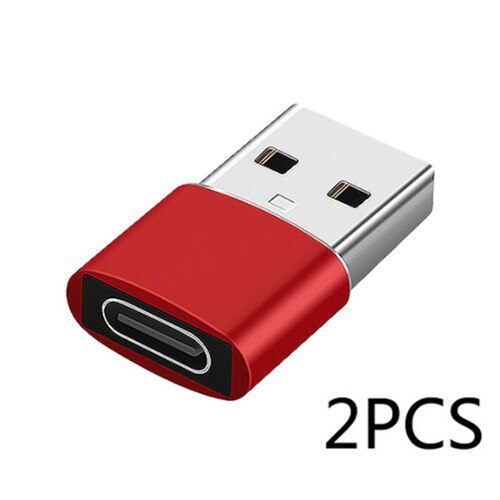 2szt USB C Adapter OTG typ C na USB Adapter type-c OTG Adapter kabel dla iPhone 12 Pro Max dla airpods 1 2 3 telefon USB adaptery: WHITE