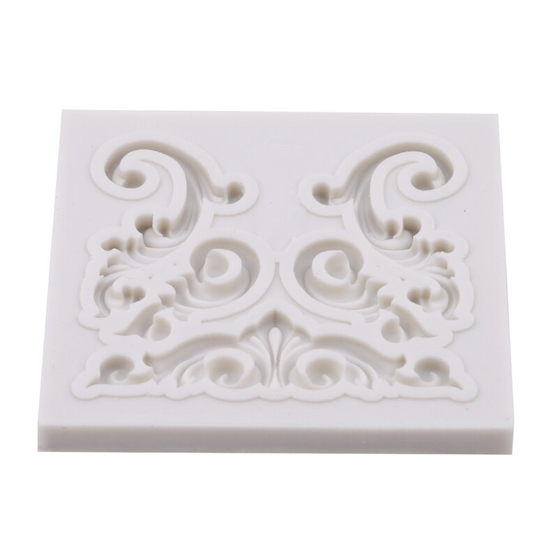 1Pcs Gray Fondant Mold Frame Retro Frame Embossed Frame Mold 3D Silicone Cake Decoration Mold