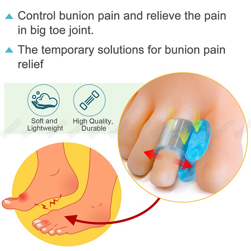 Siliconen Teen Separator Hallux Valgus Corrector Grote Tenen Orthopedische Bunion Correctie Duim Stijltang Richter Voetverzorging Gereedschap