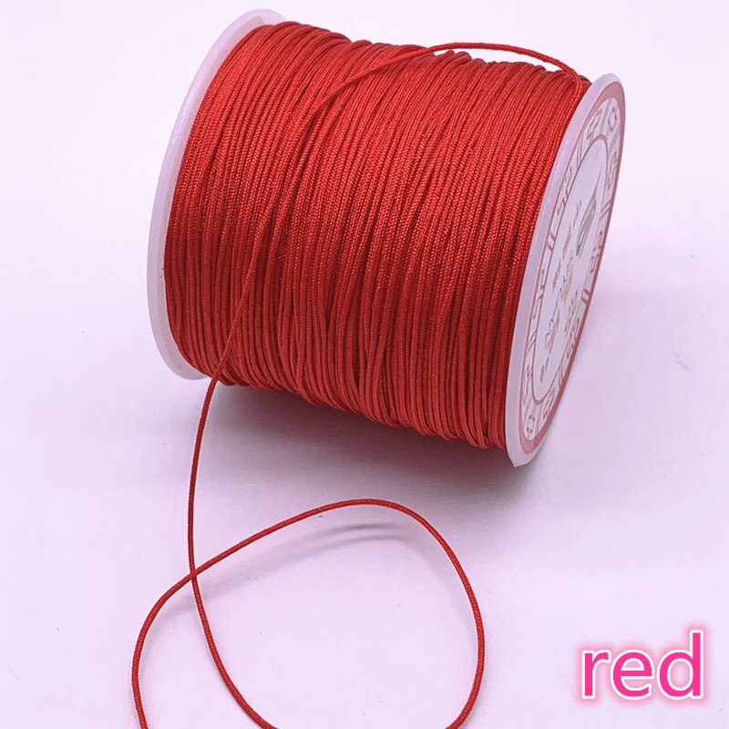 Bracelet de fil en Nylon 100 mètres/rouleau, cordon en macramé, nœud chinois, tressé, glands bricolage-même, fil à perles,: 03